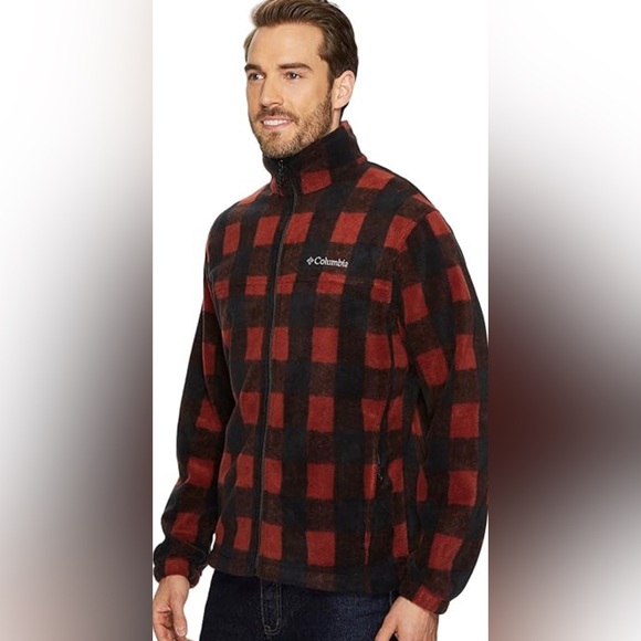 Men's Columbia Fleece Zip-Up Jacket - Picture 2 of 3